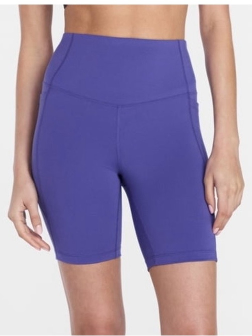 Athletic Works Women’s High-Rise Purple Bike Shorts Size M (8-10) Gym Athletic